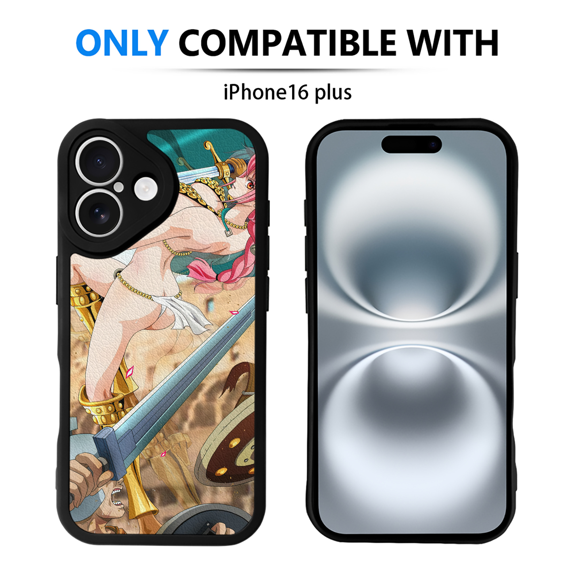 （画像用） ワンピース ONE PIECE 【iPhone 16シリーズ対応】シリコンスマホケース（レザー調） 材質：シリコン